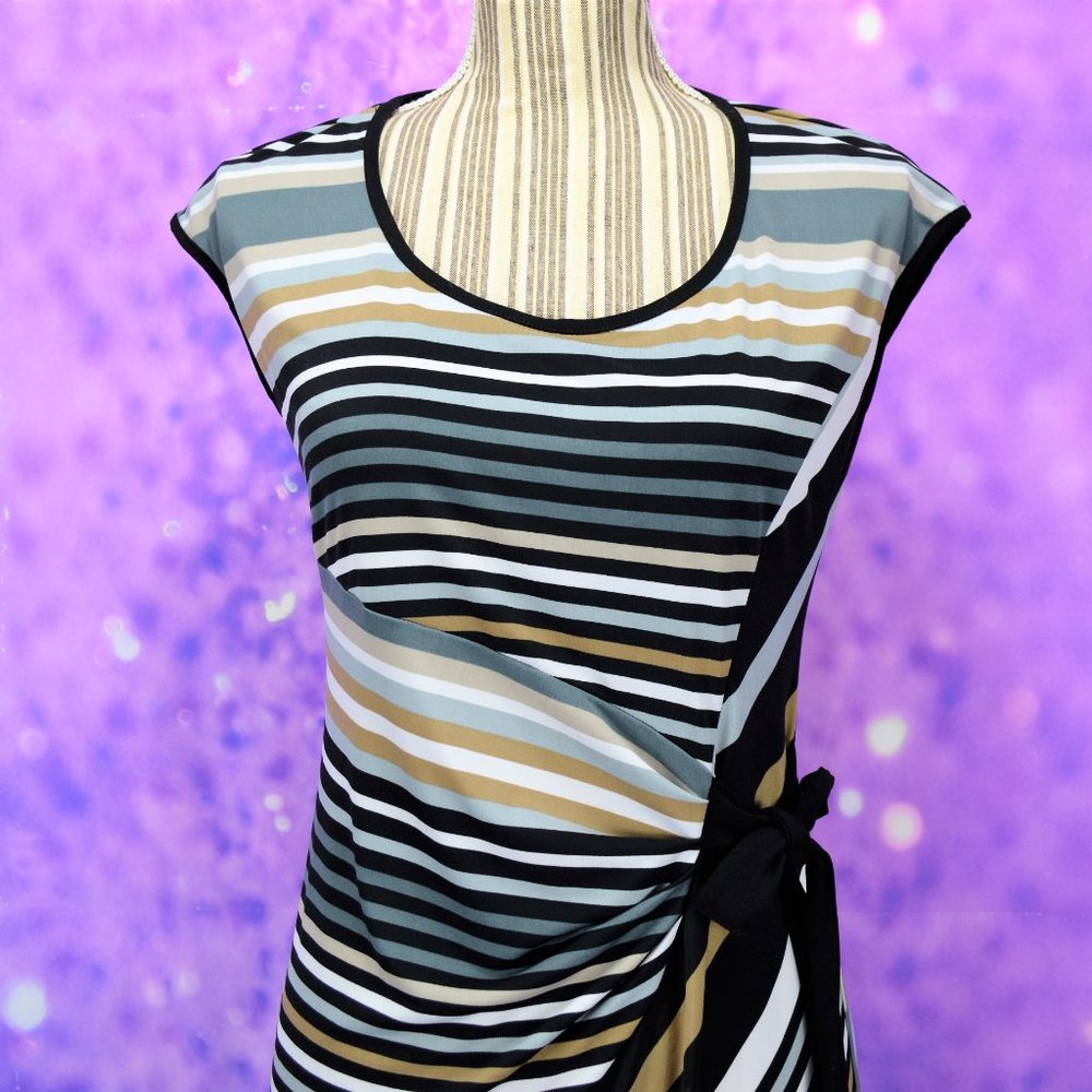 Joseph Ribkoff Striped Dress - Picture 2 of 5
